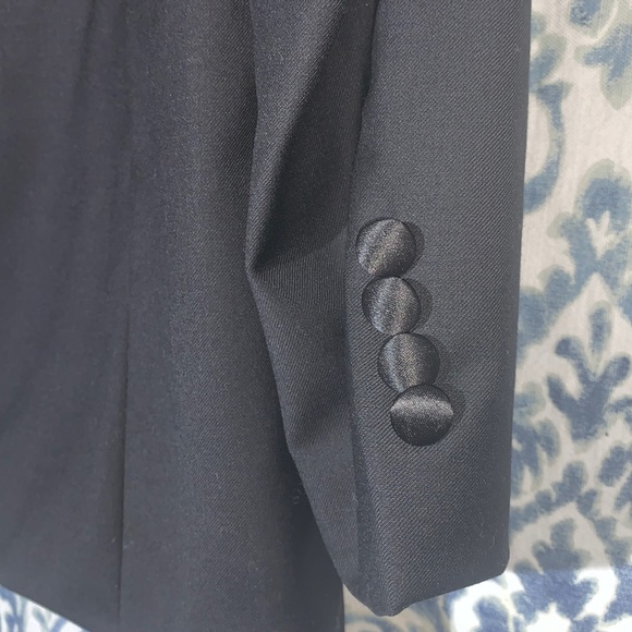 NWT Lauren by Ralph Lauren Mens Two Button Wool Suit Jacket Black 41Reg 35W - Picture 8 of 11